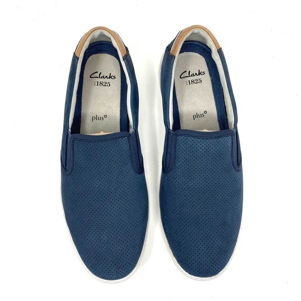 Clarks Newood Easy in Denim Blue Nubuck
